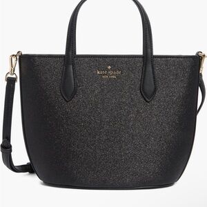 Kate Spade Glitter Leather Satchel with Gold Hardware